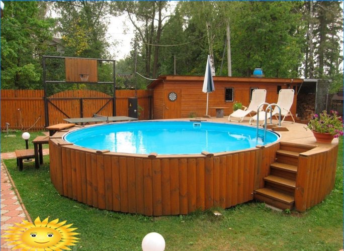 Rámové bazény pro letní chaty: ručně vyráběné