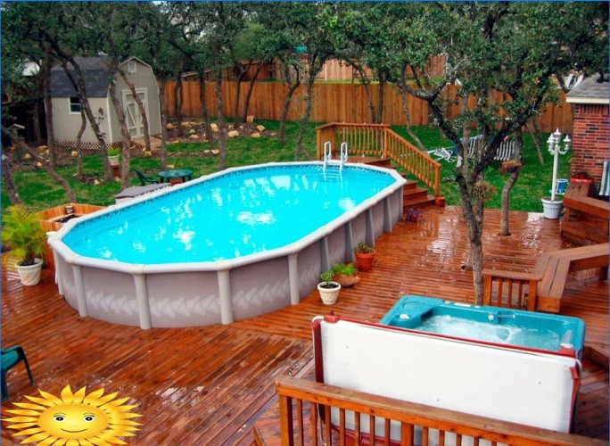 Rámové bazény pro letní chaty: ručně vyráběné