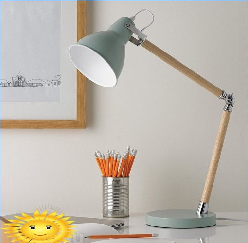 Stojací lampy a stolní lampy: výběr fotografií