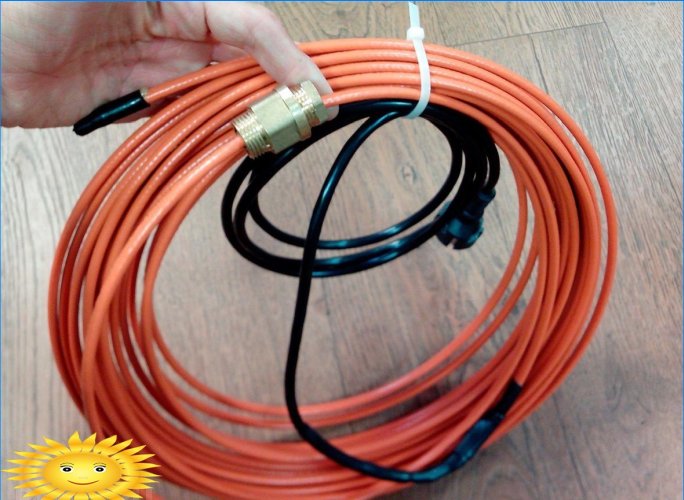 Topný kabel: rozsah, typy, instalace