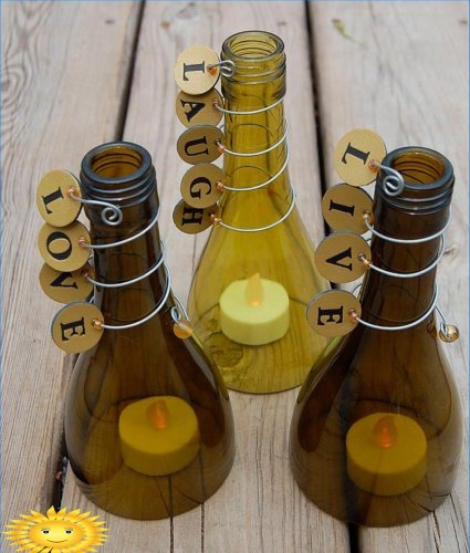 DIY skleněné láhve