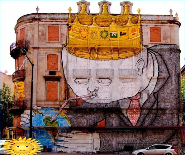 Graffiti a nástěnné malby jako součást architektury megalopolises