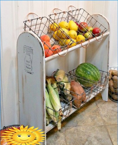 Nápady pro skladování zeleniny v kuchyni