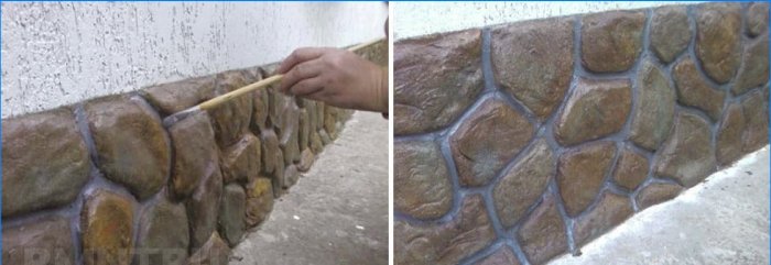 Malování soklu na kámen