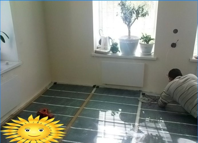 Elektrická teplá podlaha pro laminát a linoleum na dřevěné podlaze