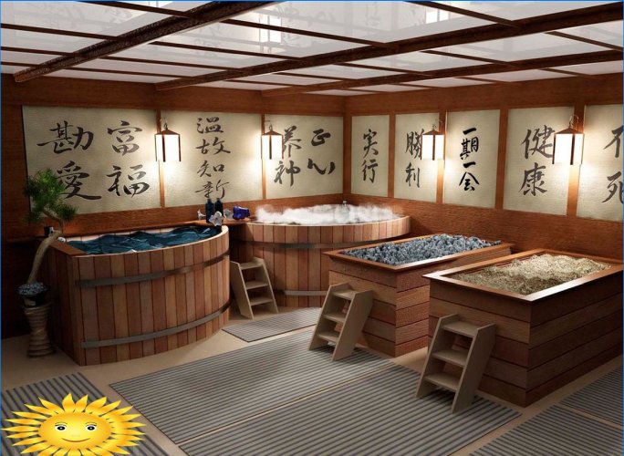 Japonská koupel: ofuro, furako, vlastnosti a příklady