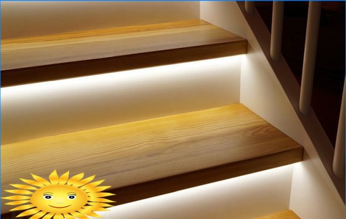 Osvětlení schodů v domě: jak provést automatické osvětlení schodů