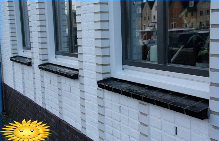 Parapet okna slínku: příklady, funkce instalace