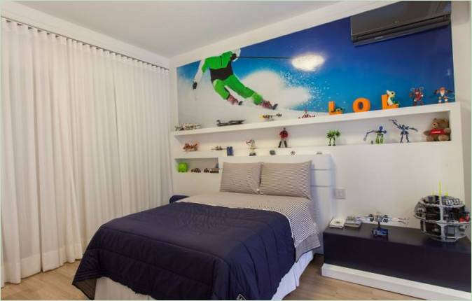 Návrh interiéru chlapecké ložnice