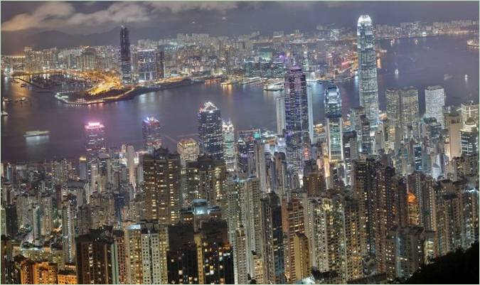 Pohled na město Hongkong