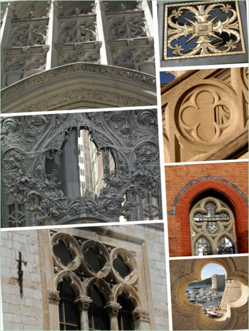 Krásné krajky na oknech v architektuře
