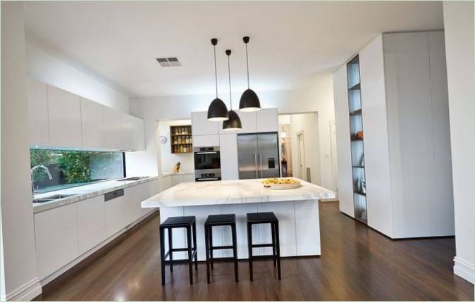 Interiér rezidence East Malvern na předměstí Melbourne