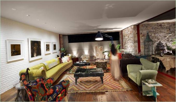 Design interiéru obývacího pokoje Casa Chinkara