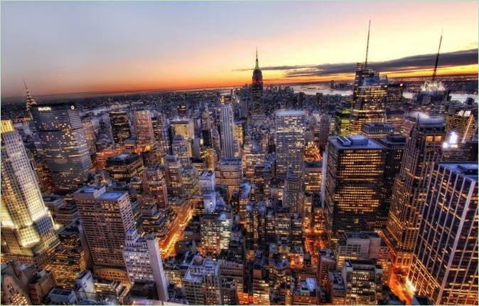 Pohled na noční New York