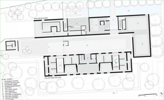 Budova galerie Barnesovy nadace od Tod Williams Billie Tsien Architect