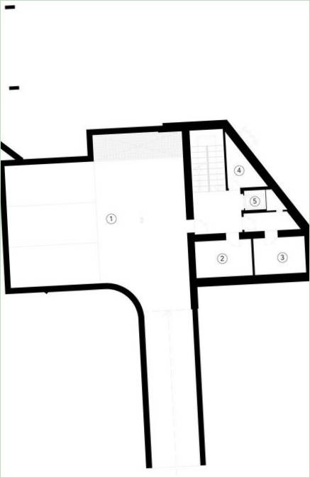 Vila na alpském svahu, Camillo Botticini, Itálie - schéma 2