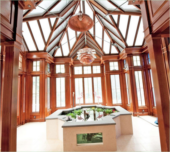 Luxusní design interiéru zimní zahrady