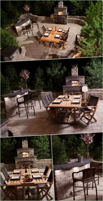 Dřevěný nábytek na grilu. Foto: barkman concrete, houzz