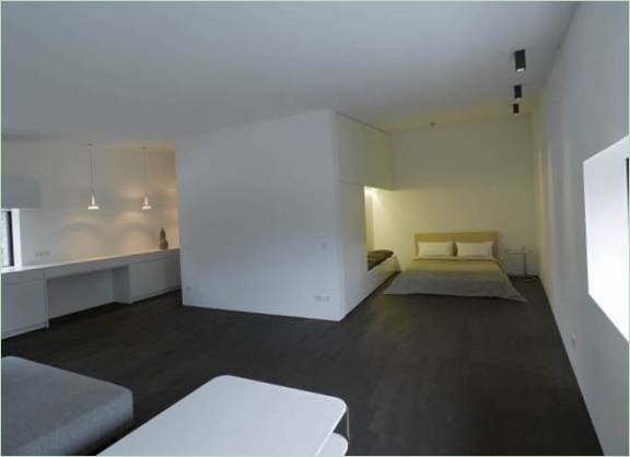 Návrh interiéru ložnice v modulární rezidenci Haus M