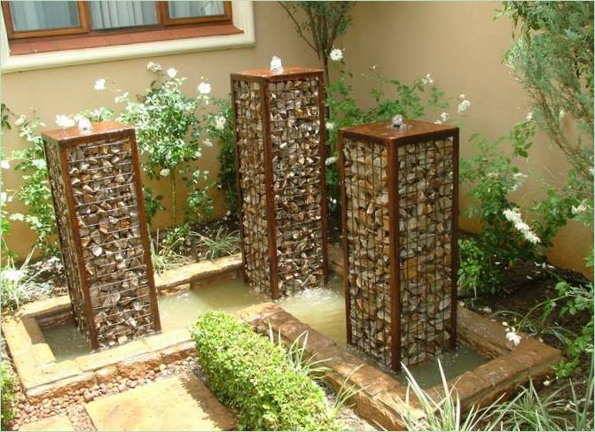 Vytvoření zahradní fontány pomocí gabionové techniky