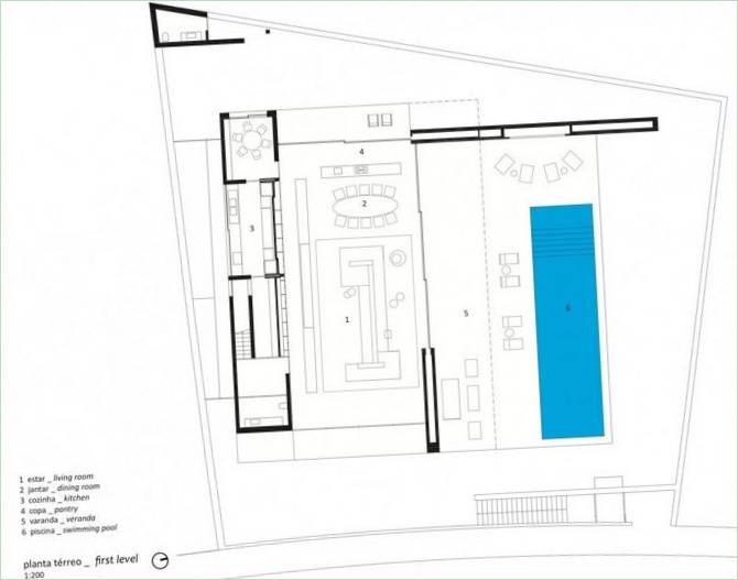 Soukromá rezidence Ipês House schéma