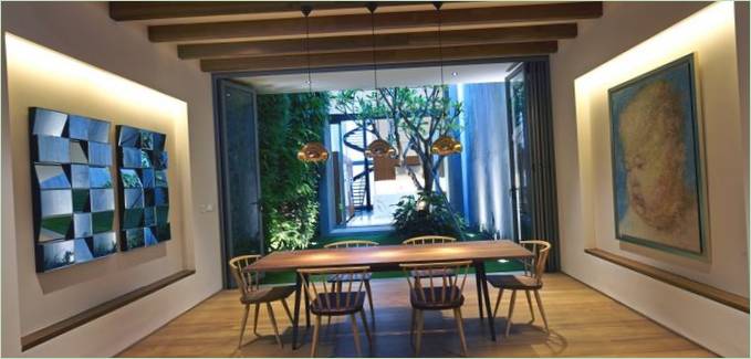 Moderní design interiéru jídelny