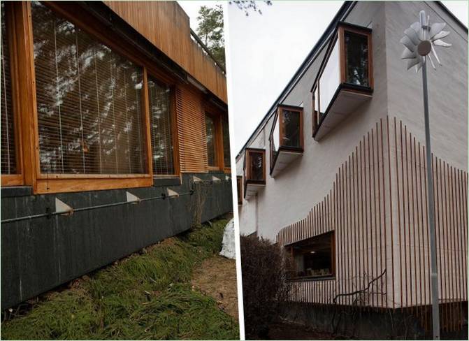 Průčelí vily Mairea od Alvara Aalta