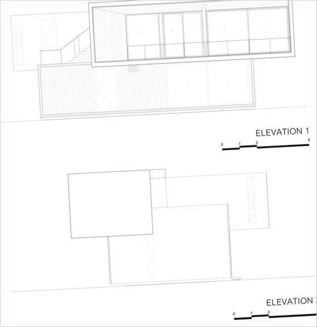 Půdorys domu W House od IDIN Architects