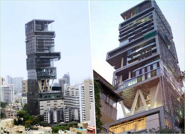 Obytná budova Antilia v Bombaji