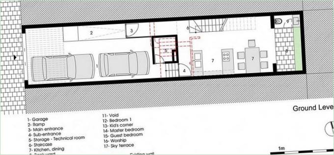4,5×20 Dům soukromé rezidence design