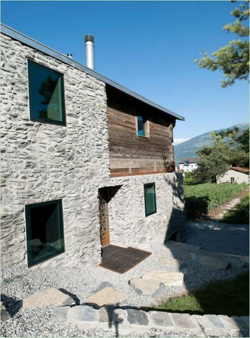 Design venkovského domu Germaniere ve Švýcarsku