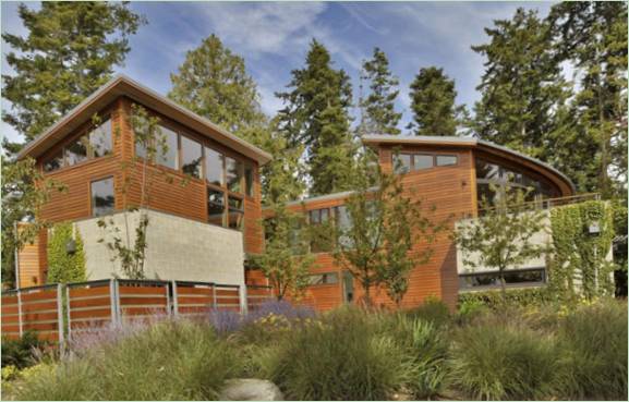 Pevná, bezpečná a chráněná rezidence Sunset Point od David Vandervort Architects v Seattlu