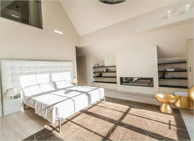 Design jedné z ložnic ve vile Modern