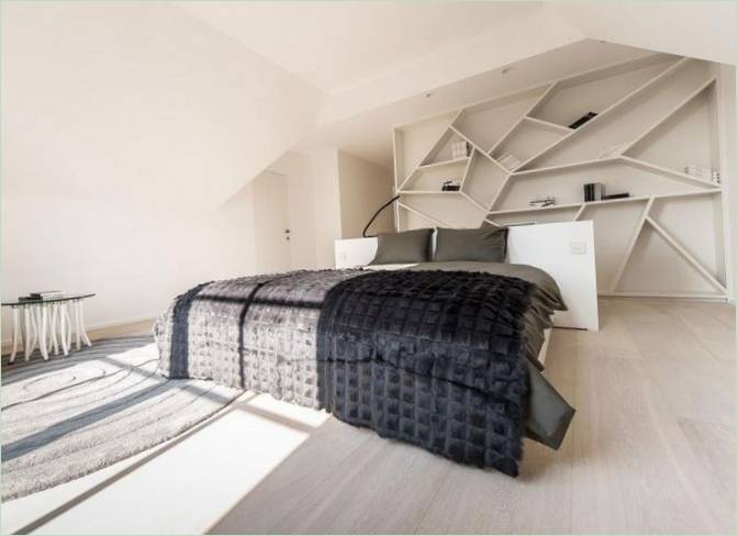 Design jedné z ložnic ve vile Modern
