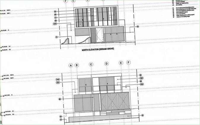 Plán pro severní a jižní část Box House ve Strathfieldu