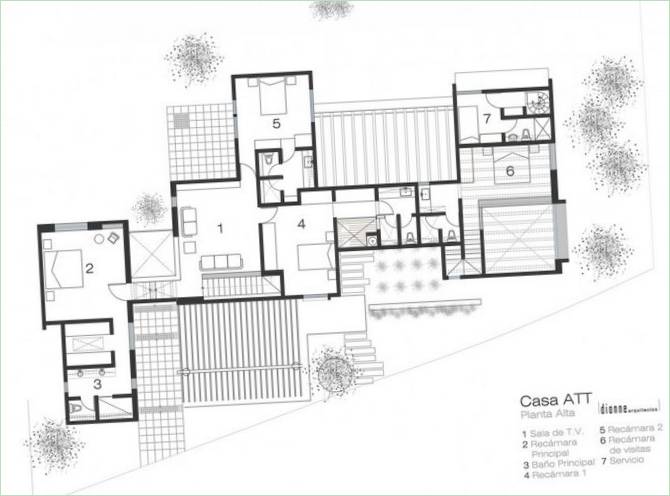 Casa ATT-House. Schéma na adrese