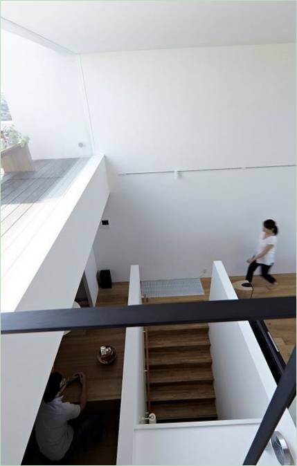 Design interiéru salonku Hiyoshi House