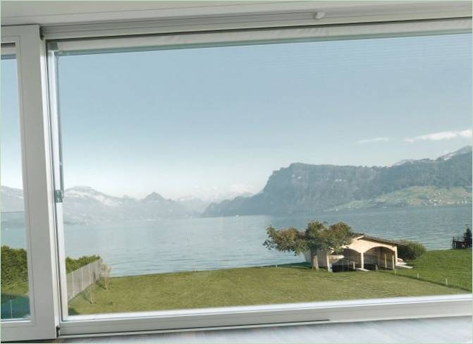 Pohled z venkovského domu Villa M ve Švýcarsku