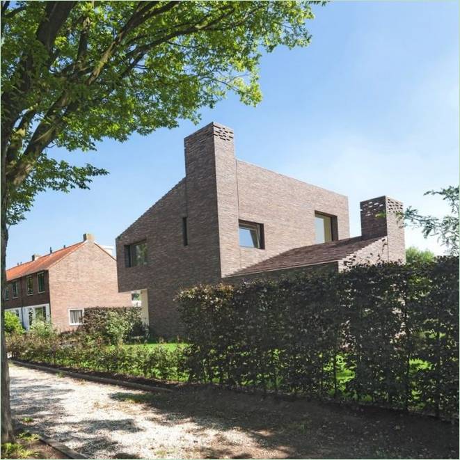 Terasa cihlového domu v Nizozemsku