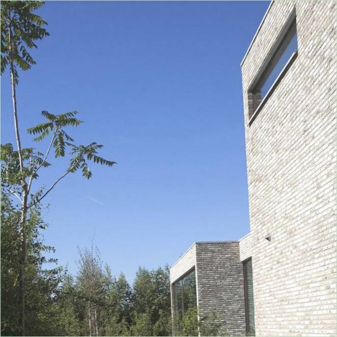 Cihlová fasáda vily Hendrikx v Nizozemsku