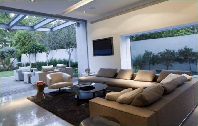 Moderní design interiéru obývacího pokoje