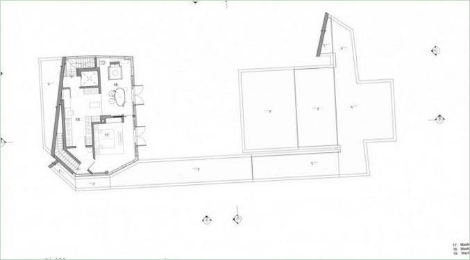 Plán bungalovu Andrew Road od a-dlab