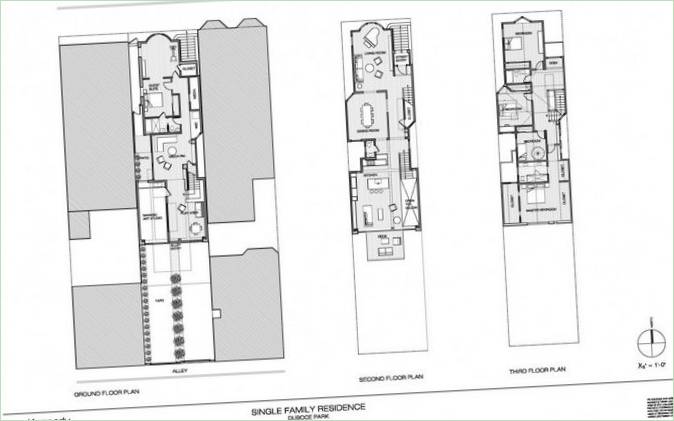 Návrh interiéru Janus House od Kennerly Architecture &amp; Planning, San Francisco, USA