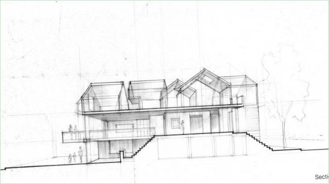 Návrh interiéru Janus House od Kennerly Architecture &amp; Planning, San Francisco, USA