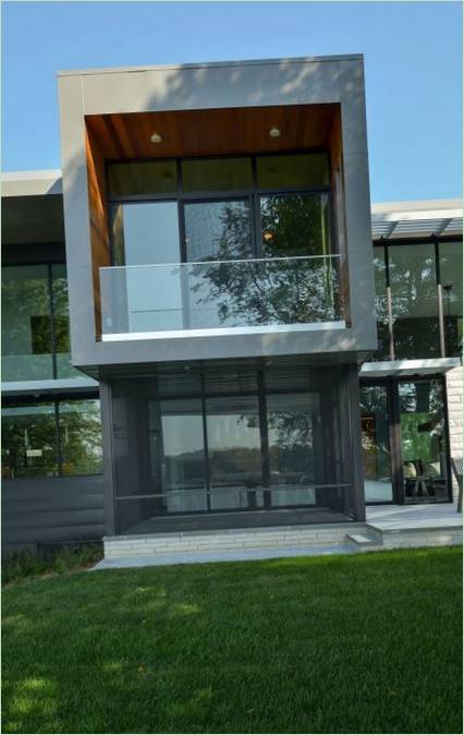 Návrh víceúrovňového skleněného domu Edgewater v Minnesotě, USA