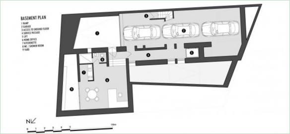 Soukromý dům White Cube půdorys