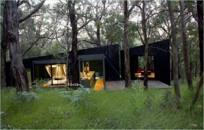 Úžasný design dřevěné chaty Red Hill