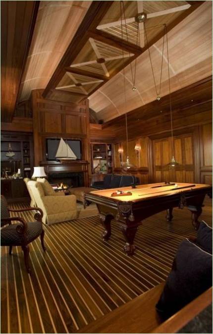 Kulečníková místnost luxusního domu snů