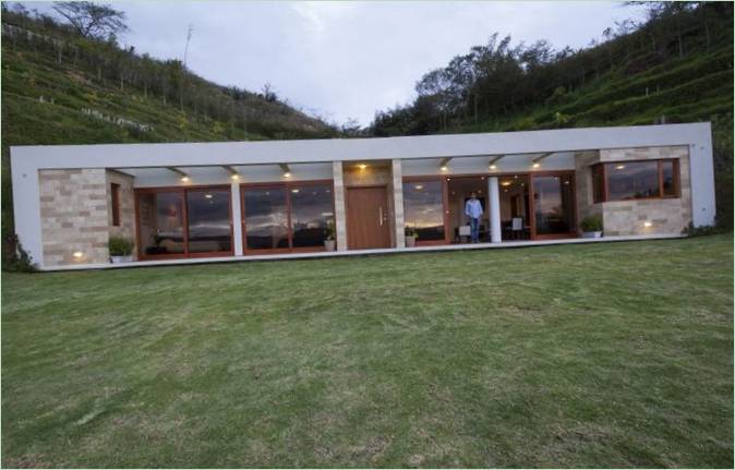 Fasáda Casa Mirador v Ekvádoru