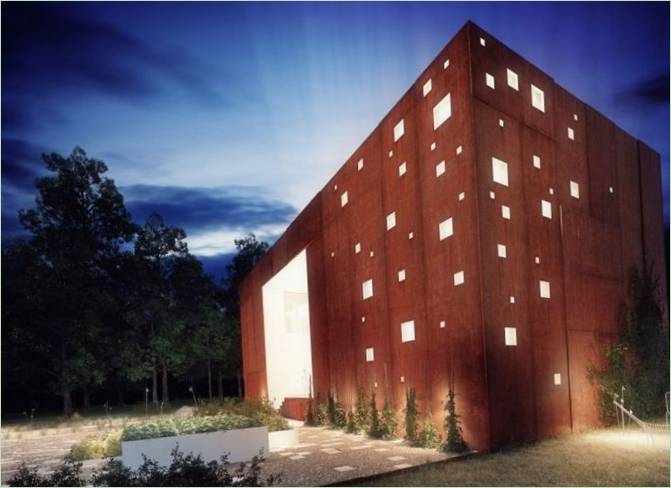 Večerní osvětlení Frame House